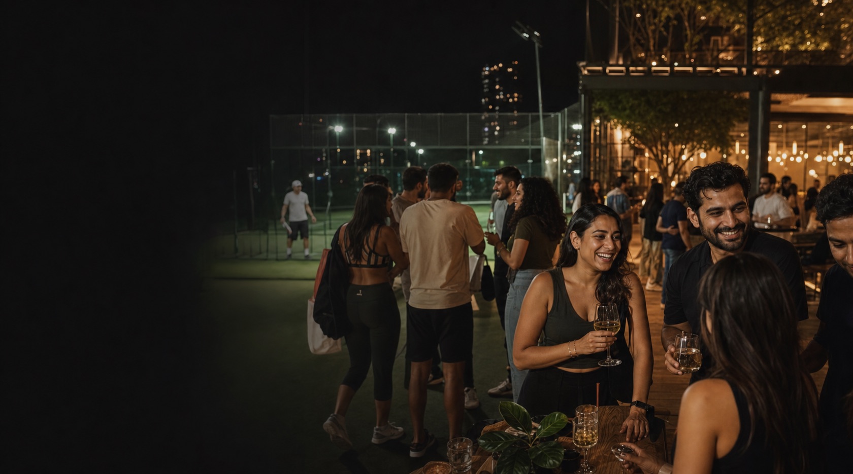 Guests getting to know each other at an evening social